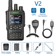 Walkie Talkie Bluetooth GPS Air Band 136-520Mhz Full Band Wireless Copy Frequenc - £93.81 GBP