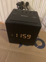 Sony Model ICF-C1 AM/FM Alarm Clock Radio - Black Tested/Works - £15.81 GBP