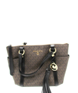 Michael Kors Sullivan Small Brown PVC Convertible Top Zip Crossbody Tote Handbag - $167.37