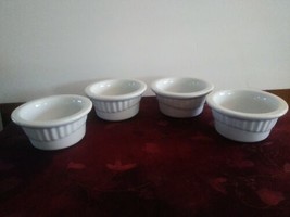 Set of 4 Kitchen Aid Custard Ramekins Food Prep Bowls 4 oz White - £16.06 GBP