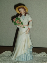 Vintage Home Interiors &amp; Gifts Victorian Figurine Charlotte Rose Homco #1468 - £11.99 GBP