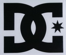 LARGE DC Shoes 14&quot; Black TRANSFER STICKER DECAL - $7.48