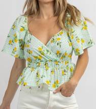 SQUEEZE FRILL CROP BLOUSE - $36.00