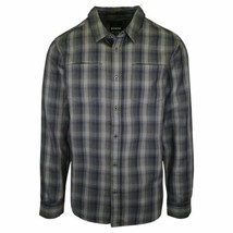 prAna Men&#39;s Navy Green Plaid L/S Woven Shirt (S68) - £15.01 GBP