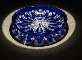 Faberge Crystal Blue Bottle  Coaster  - $195.00