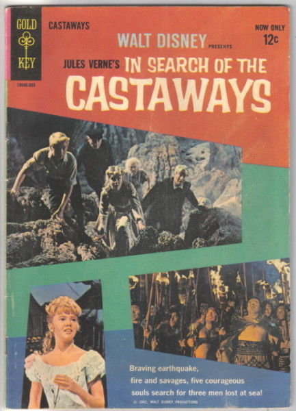 Walt Disney In Search of the Castaways Movie Comic Book Gold Key 1963 FINE/FINE+ - £18.46 GBP