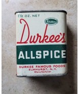 Vintage Empty Tin Durkee&#39;s Allspice Spice Metal Display Container - $213.70 MXN