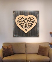 Designocracy 953166-24 Heart Block Decor - Celtic Spiral Heart Art on Board - £118.60 GBP