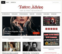 Tattoo Tips Niche Website Business For Sale With Auto Updating Content - £71.66 GBP