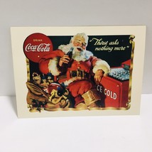 Santa Coca Cola Coke Christmas 1992 Postcard Unposted &quot;Thirst Asks Nothi... - £18.61 GBP