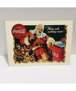 Santa Coca Cola Coke Christmas 1992 Postcard Unposted &quot;Thirst Asks Nothi... - £18.64 GBP