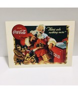 Santa Coca Cola Coke Christmas 1992 Postcard Unposted &quot;Thirst Asks Nothi... - $23.70