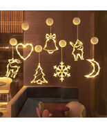 LED Christmas Hanging Ornaments Lights Warm Battery Window Home Room Dec... - $12.99