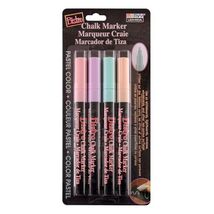 Marvy Uchida Bistro Chalk Markers, Fine Tip, Pastel Colors, 4-Pack - $18.80