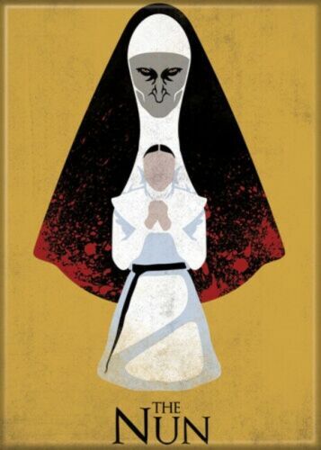 The Nun Horror Movie Art Rendering on Tan Refrigerator Magnet NEW UNUSED - $3.99