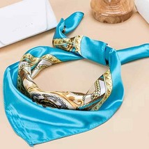 Silky Satin Fashion Square Scarf Breathable Silky Scarf  23.6 inches - £23.11 GBP