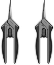 6.6” Curved Stainless Steel Pruning Shears - Ergonomic 2-Pack for Gardening - $34.60