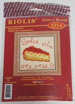 RIOLIS Cherry Cake Pie Dessert Kitchen Cross Stitch Kit 1254 NEW Dolce Vita - $6.99