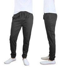 Galaxy By Harvic Men&#39;s Slim Fit Basic Stretch Twill Joggers in Black-XL - £15.92 GBP