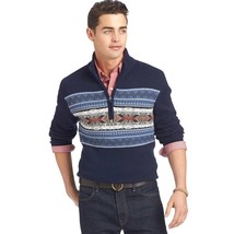 IZOD Men&#39;s Shaker 1/4 Zip Sweater Pullover Cotton Blue Size XLarge - $16.82