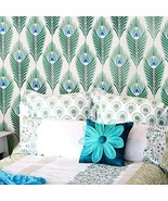 Peacock Feather Allover Stencil - reusable stencil patterns for walls ju... - $54.00