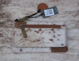 Myra Bags #2714 Hairon, Leather 7&quot;x1&quot;x4&quot; Wallet~Zip Pockets~Card Slots~RFID~ - £28.60 GBP