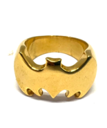 Batman 14 Kt Gold Plated Brass Size 11 Mens Ring - $276.80 MXN