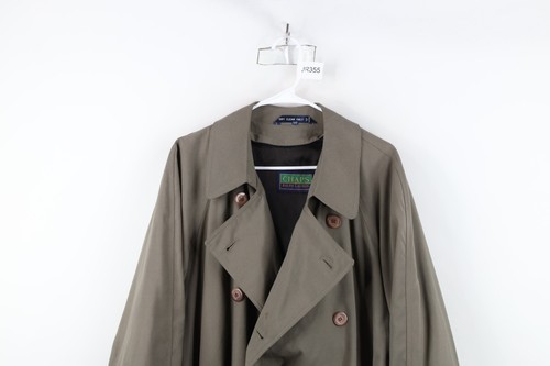 Vintage 90s Chaps Ralph Lauren Mens 44R Microfiber Belted Trench Coat Jacket Item image 2