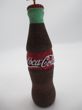 Coca-Cola Kurt Adler Bottle Christmas Ornament Coke Beaded Sparkle Finish - £8.77 GBP