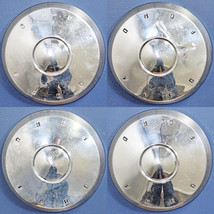 Vintage Ford 10 5/8&quot; Dog Dish Hubcaps / Wheel Covers USED SET/4 - £79.91 GBP