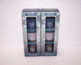 Yankee Candle First Snow Mini Candle Set Bayside Cedar, Smoked Vanilla, Pine X2 - £21.32 GBP