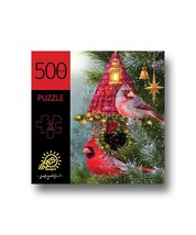 Cardinal Jigsaw Puzzle Christmas Design 500 Piece  28" x 20" Durable Fit Pieces 