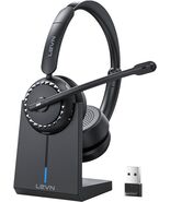 LEVN Wireless Headset, Wireless Headset with Mic for Work, AI Noise Canc... - $56.95