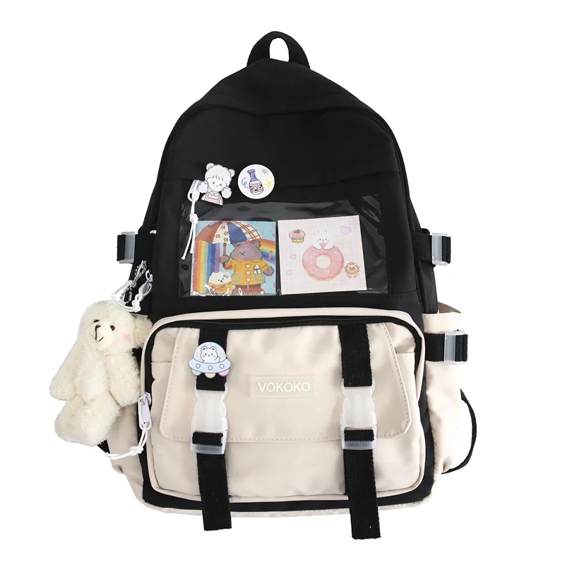 EnoPella Fashion Waterproof Women Backpack Teenager Girl Kawaii BookBag Laptop R - £95.81 GBP