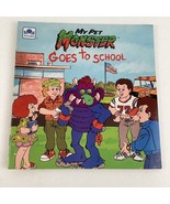 My Pet Monster Goes To School Paperback Book Golden Vintage 1986 80s Toys - $20.23 CAD