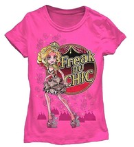 MONSTER HIGH Gooliope Jellington Pink Glitter Tee T-Shirt NWT Girls Size... - $13.01