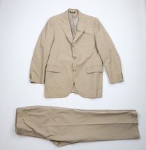 Vtg 70s Streetwear Mens 42R 2 Piece Wedding Suit Bell Bottoms Beige USA 36x29 - £137.42 GBP