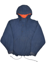 Vintage Gap Jacket Mens L 1/2 Zip Anorak Pullover Fleece Lined Hooded - £25.82 GBP