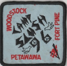 VINTAGE WOODSTOCK PETAWAWA FORT PINE CAMP SLUSH 1996 BOY SCOUT PATCH - $6.51