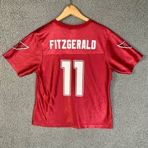 Arizona Cardinals NFL Jersey Women Youth M L Red Fitzgerald 11 Shirt Bust 40” - £19.96 GBP