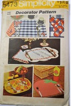 Simplicity 1973 Vintage 5473 Set Of Place Mats Napkins Coaster Napkin Rings - £2.39 GBP