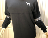 Victoria&#39;s Secret Black Medium Long Sleeve Dog PINK Sweater Shirt - £7.82 GBP