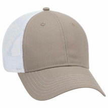 Dark Khaki/Dark Khaki/White Trucker Hat 6Panel Low Profile Mesh Back 1dz... - £76.10 GBP