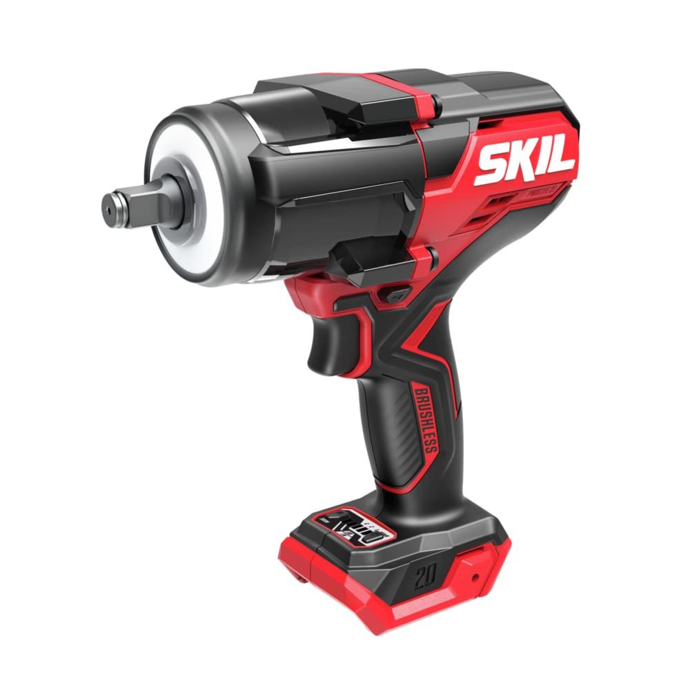 SKIL PWR CORE 20 Brushless 20V 1/2 In. Mid-Torque Impact Wrench, Tool On... - $95.44