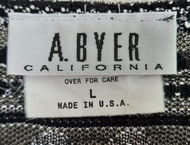 A. Byer California Large Made in USA Womens Top Blouse Vintage Black and... - £10.04 GBP