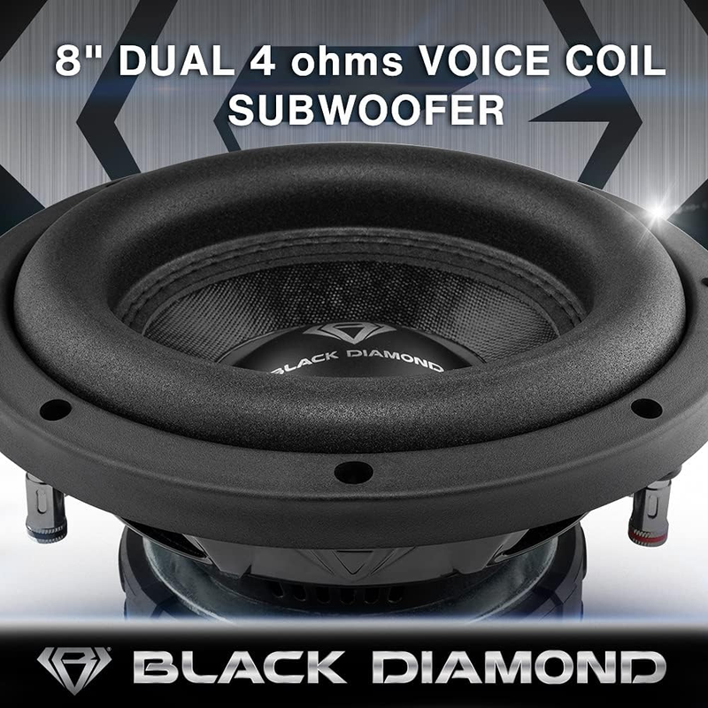 DIA-8D4 Car Subwoofer 8" 400W Max Power, 200W RMS, Dual 4 O Item image 3