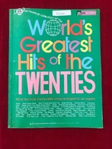 40 Of The World&#39;s Greatest Hits Of The Twenties Organ Sheet Music Book w/Lyrics - £7.78 GBP