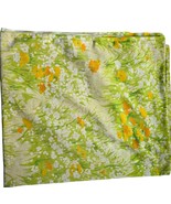 Vintage Bed Sheet Dan River Danville 70s Floral Flowers Sheet Twin Flat ... - £19.71 GBP