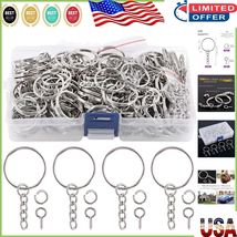 Convenient 450Pcs Silver Keychain Accessories - Rings, Jump Rings &amp; Eye ... - $20.68