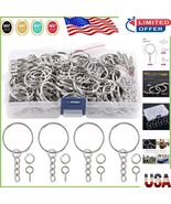 Convenient 450Pcs Silver Keychain Accessories - Rings, Jump Rings &amp; Eye ... - $385.67 MXN